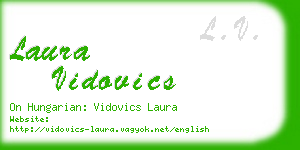 laura vidovics business card